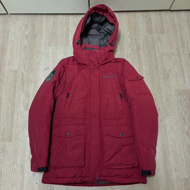 디스커버리 와펜 구스다운 후드 패딩 S/90 