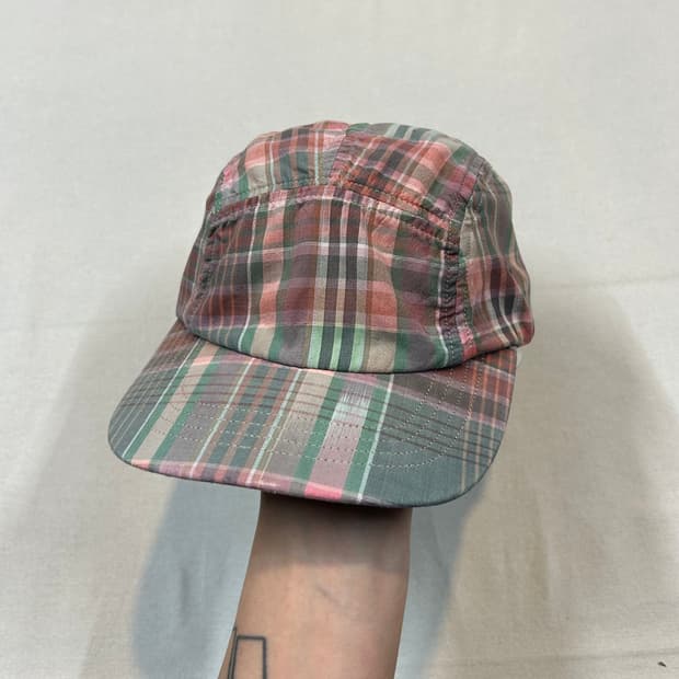 폴로 랄프로렌 마드라스 체크 캠프캡 모자