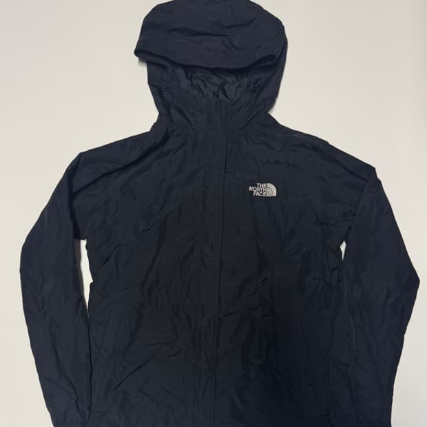 여성 노스페이스 나일론 후드 바람막이 S 블랙