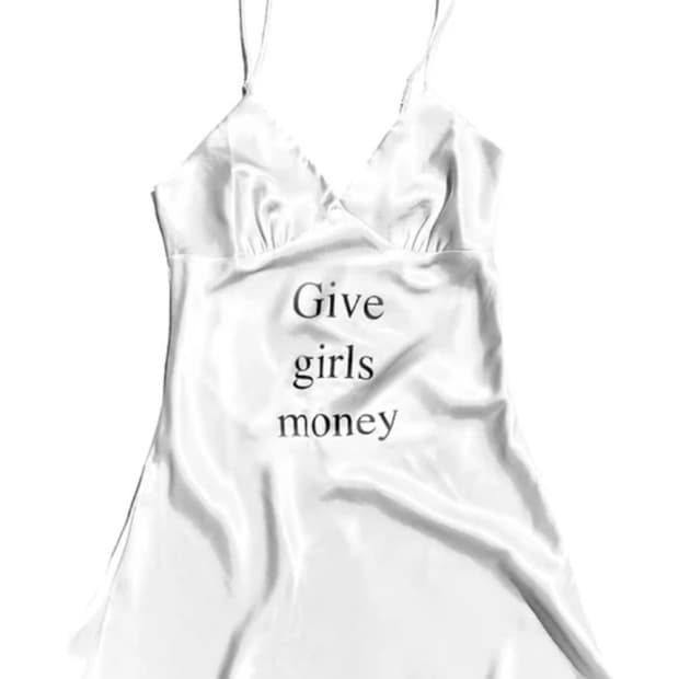 구매)Praying GIVE GIRLS MONEY SLIP DRESS