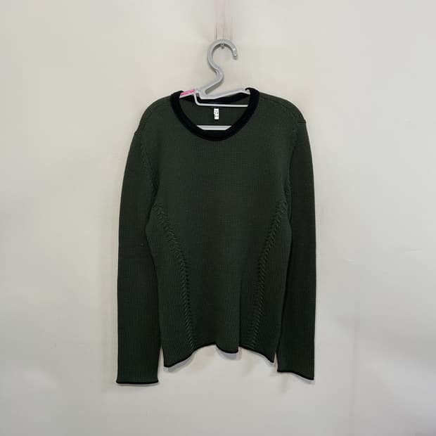 아르마니 진스 초록색 니트 스웨터 95 남녀공용