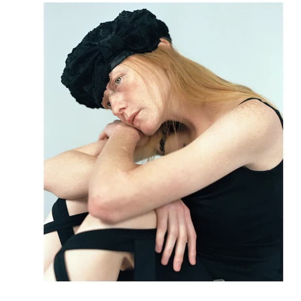 어썸니즈 모자 > BOWL BERET_RIBBON_CLOUD BLACK