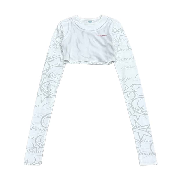 헤븐 와이프로젝트 수퍼 롱슬리브 크롭 탑