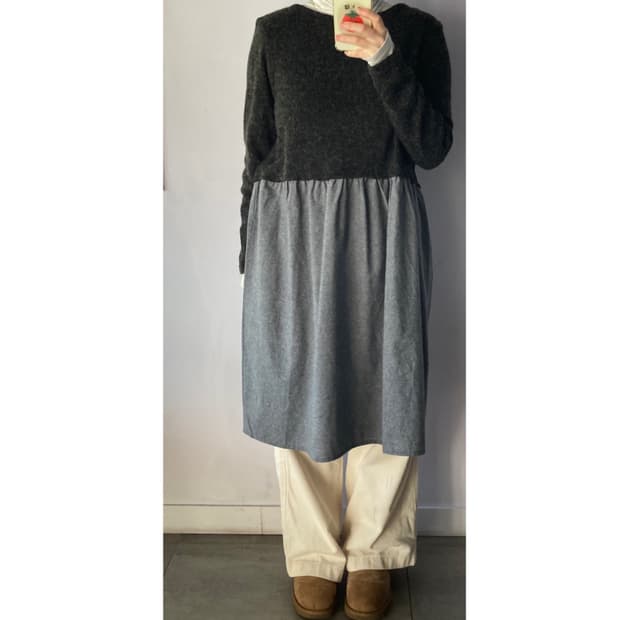 일본빈티지) 레이어드 니트 원피스 