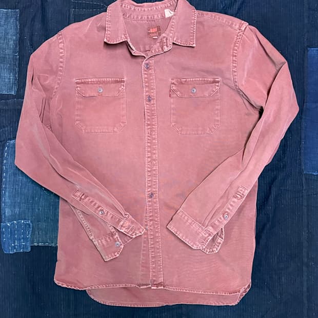 리바이스 가먼트다잉 코튼 셔츠 L