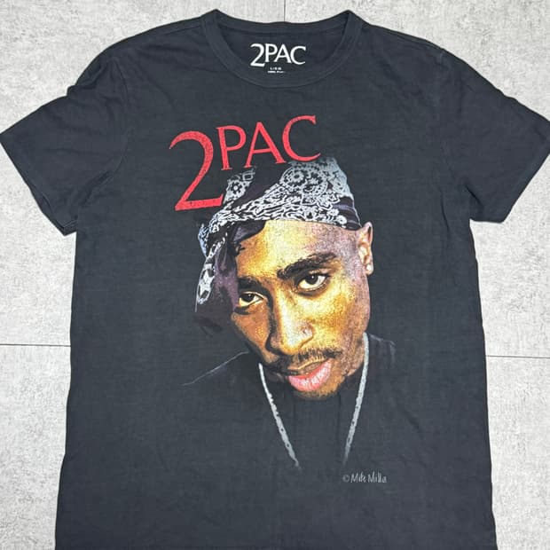 [L] 2PAC 투팍 빈티지 티셔츠 블랙