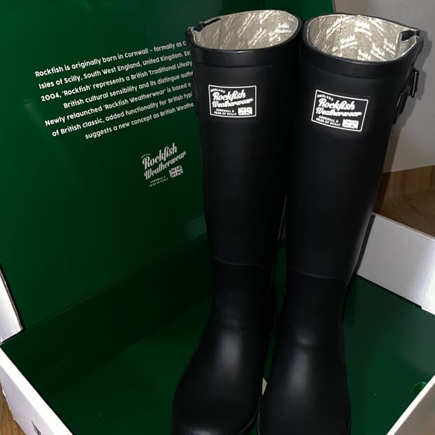 락피쉬웨더웨어 레인부츠 장화 롱부츠 235