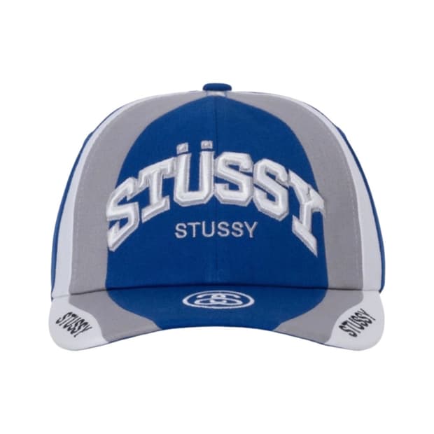 스투시 수베니어 로우 프로 스트랩백 캡 블루