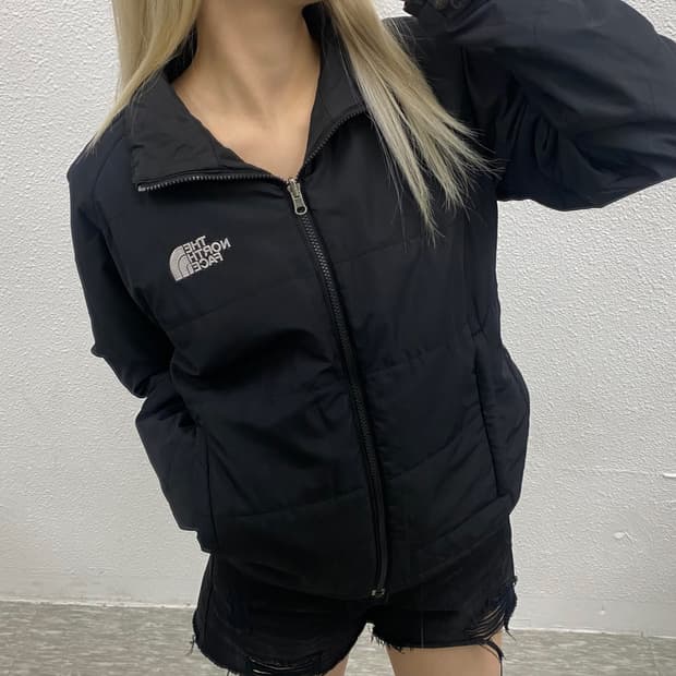 노스페이스 블랙 스트링 패딩 90