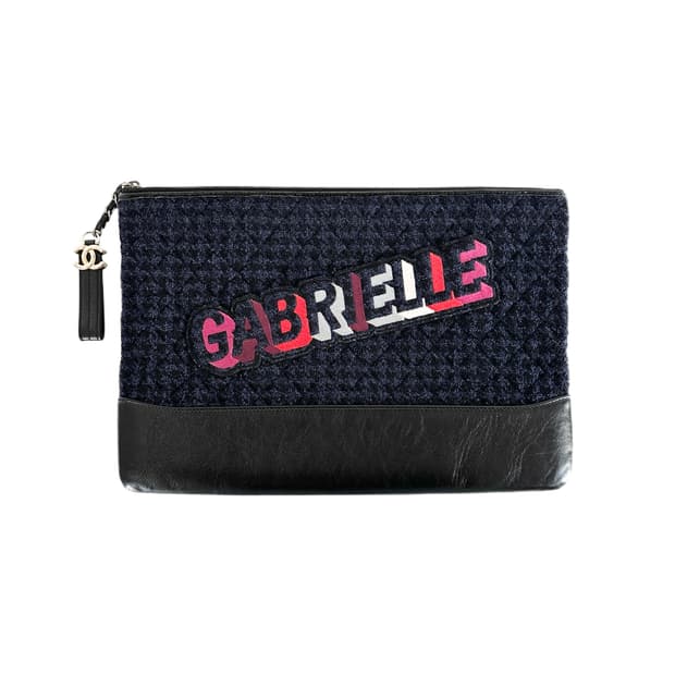 샤넬 가브리엘 라지 패브릭 클러치백 네이비