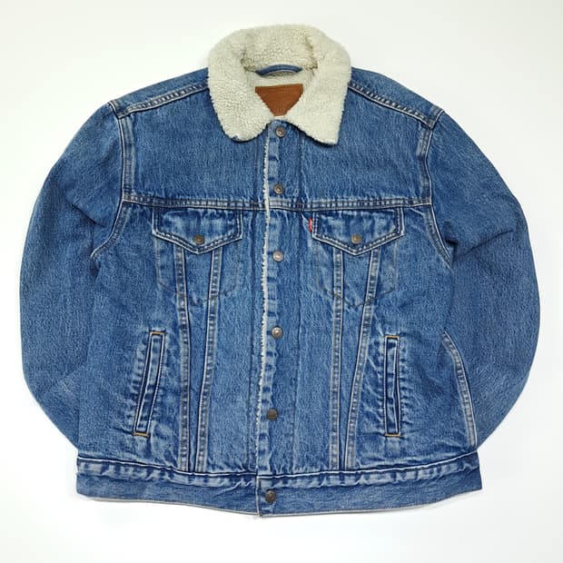 CL273 M 리바이스 빅E 코튼 쉐르파 인디고 블루 자켓 아우터