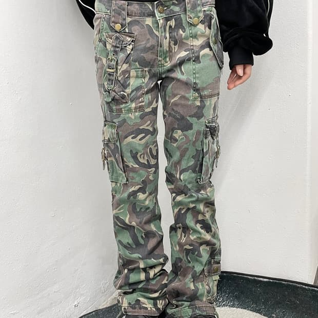 y2k 카모 포켓 카고팬츠