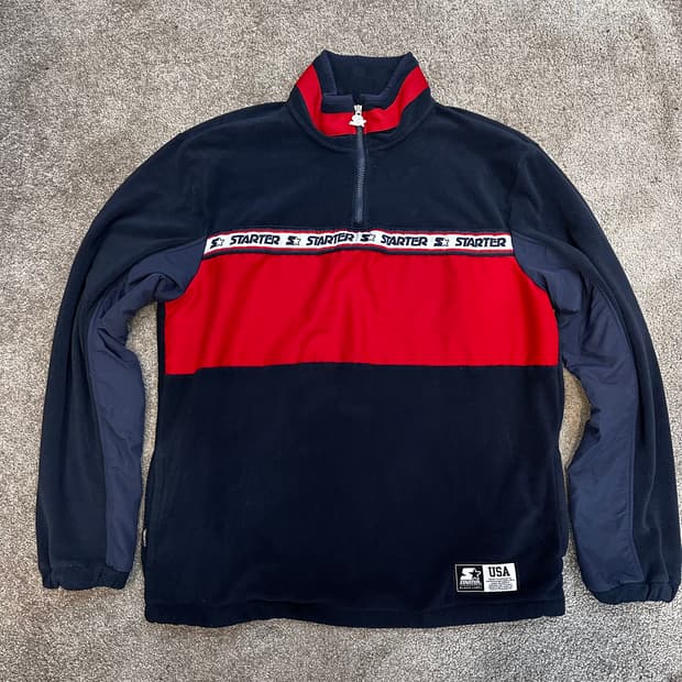 스타터 배색 플리스 웜업L