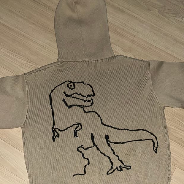 LABROS Dino Hooded Sweater (Sand)-L