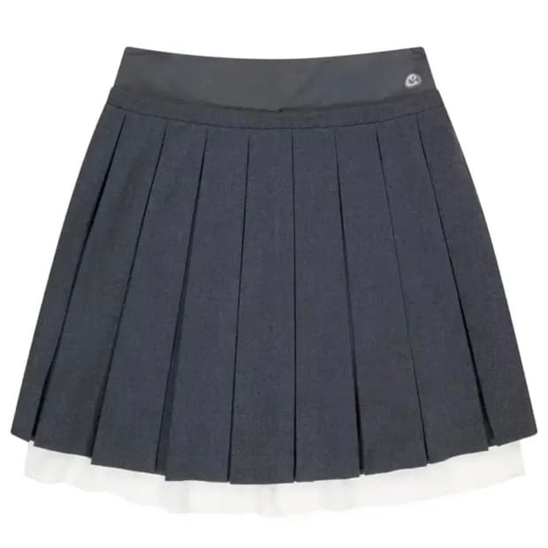 코이세이오 더블 웨이스트 플리츠 스커트 그레이 2사이즈