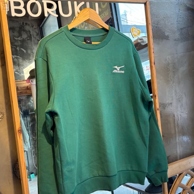 미즈노 빅로그 그린 맨투맨 L