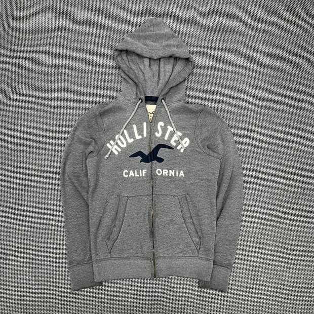 홀리스터 그레이 후드집업
