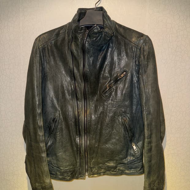 우영미 아카이브 2Way Zip Moto 가죽자켓 105