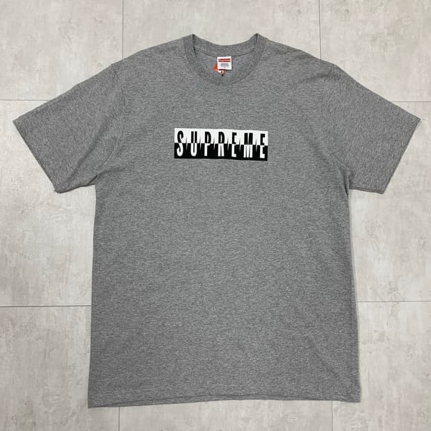 슈프림 스플릿 티셔츠 헤더 그레이 FW25 #588