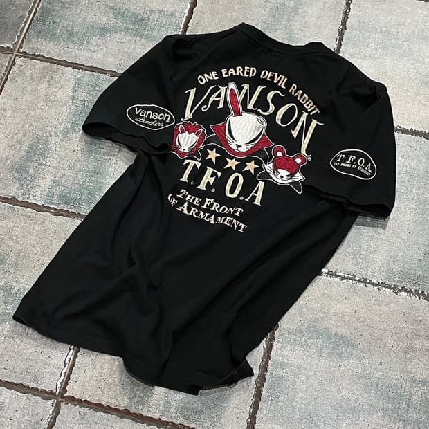 Vanson X T.F.O.A 밴슨x무장전선 티셔츠
