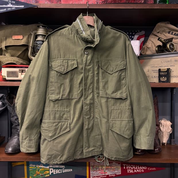 70s 오리지날 미군 M-65 필드자켓 사파리 퍼티그 자켓 N482