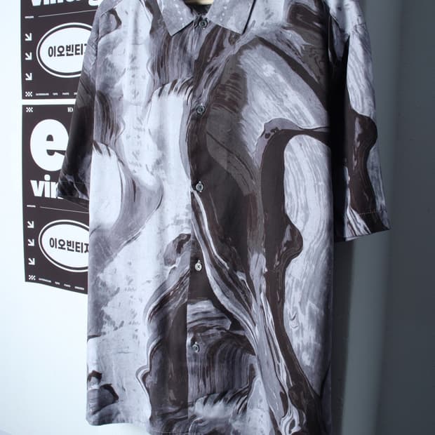 (2XL-3XL) 에이치앤엠 반팔 카라 티셔츠 셔츠 남방-H35627