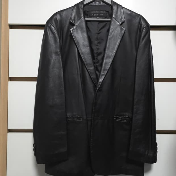 송지오 옴므 블랙 양가죽 자켓 XL(105) 출시가 60만원이상