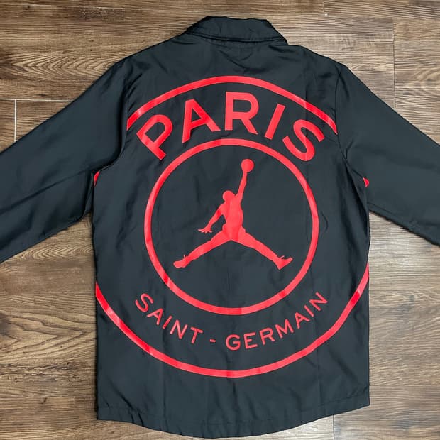 조던 X 파리 생제르망 코치자켓 블랙 인프라레드