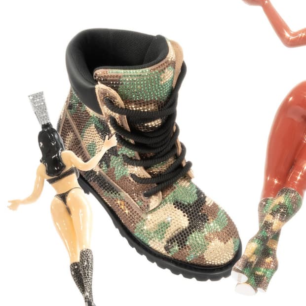 Doncare rhinestone camo boots camo