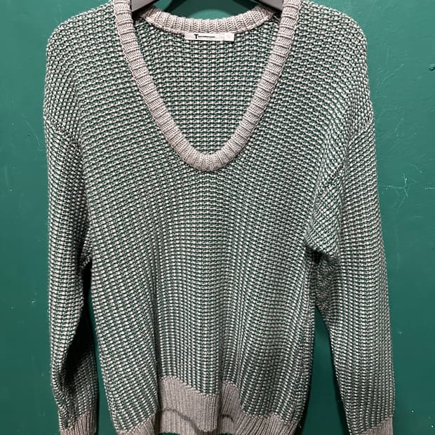 알렉산더왕 브이넥 니트 그린 M