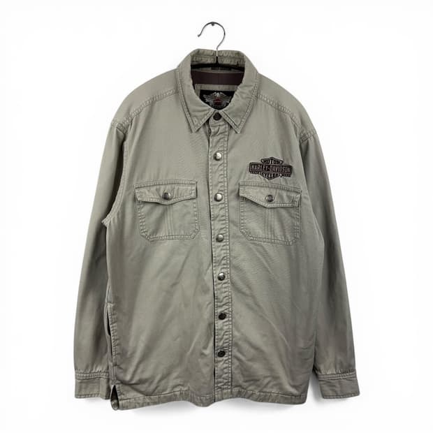 (S) 할리데이비슨 00s 버튼 워크 자켓 베이지
