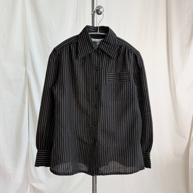 Christian Dior 울 스트라이프 셔츠