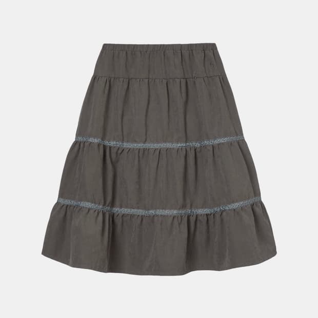 aeae 에이이에이이 브라운 미디 스커트
