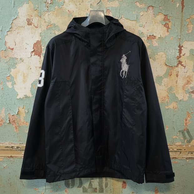 폴로 랄프로렌 블랙 빅로고 바람막이 S