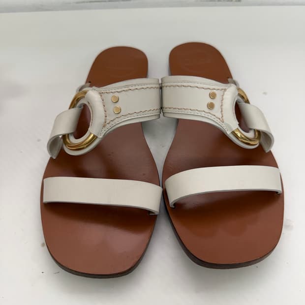 정품) 끌로에 데미 버클 레더 뮬 샌들 38.5