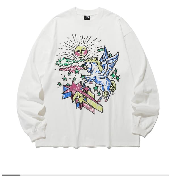 [L]나이스고스트클럽 heavenly unicorn big big tee