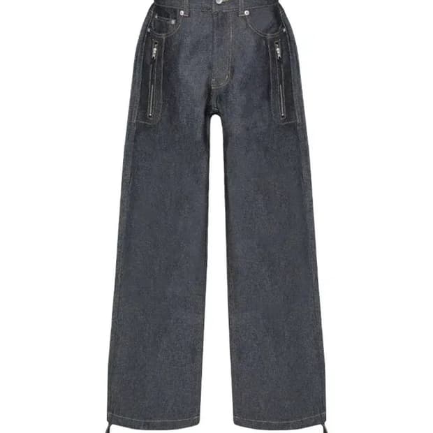 [M] MJD 로우라이즈 듀얼 집 데님 인디고