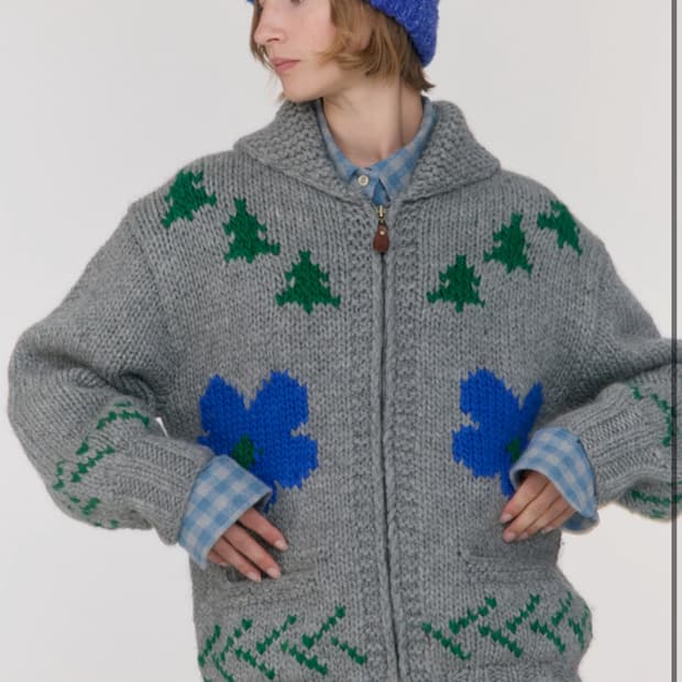 Sienne Wool Sweater knit zip-up