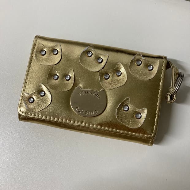 츠모리치사토 빈티지 엔틱 캣츠 지갑