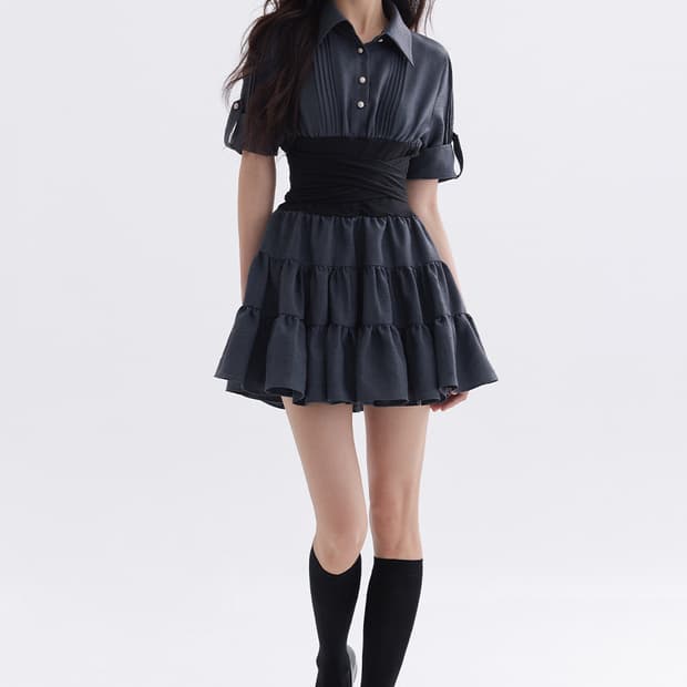 더티스 젯소 랩 드레스 원피스 Gesso Shirt Wrap Dress