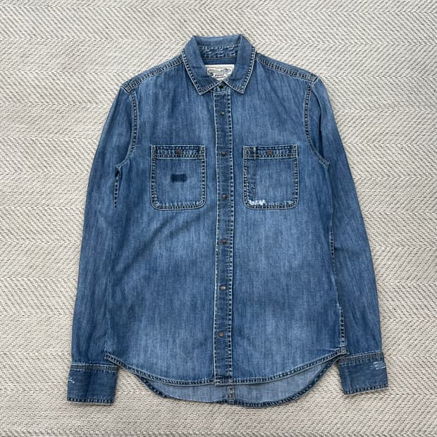 디젤 투포켓 데님셔츠 r2193