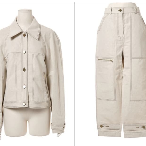 필립림 워크웨어 린넨 데님 셋업