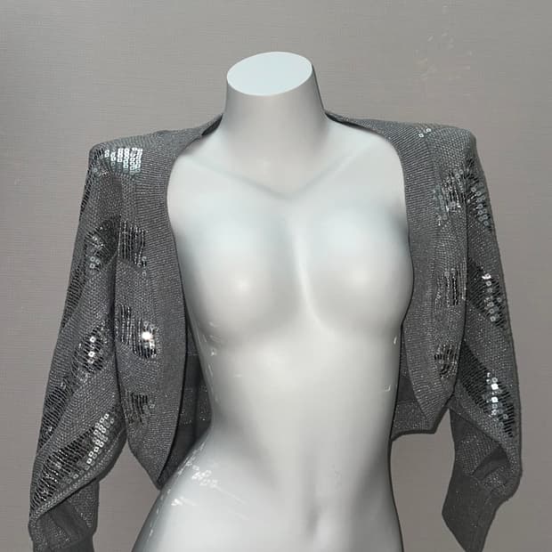 y2k 빈티지 스팽글 볼레로 가디건