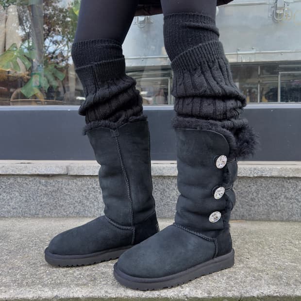 00s Y2K 리미티드 에디션 어그 다이아몬드 부츠