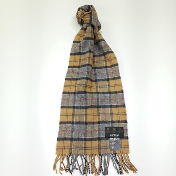 MX536 바버 00s 스코틀랜드판 램스울 하우스타탄 베이지 머플러 목
