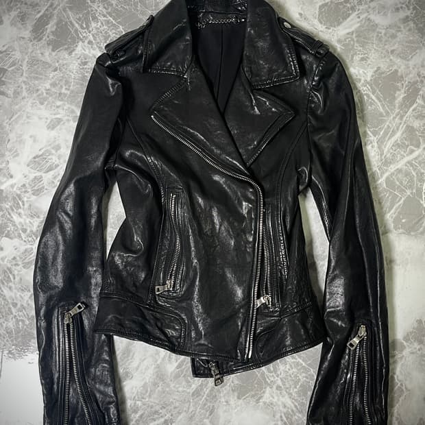 (Unknown)sheepskin rider jacket