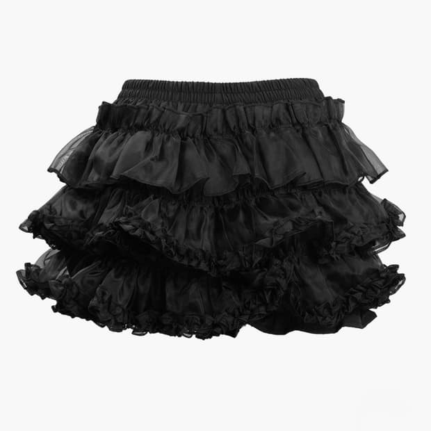 러프넥 튜튜스커트 블랙
