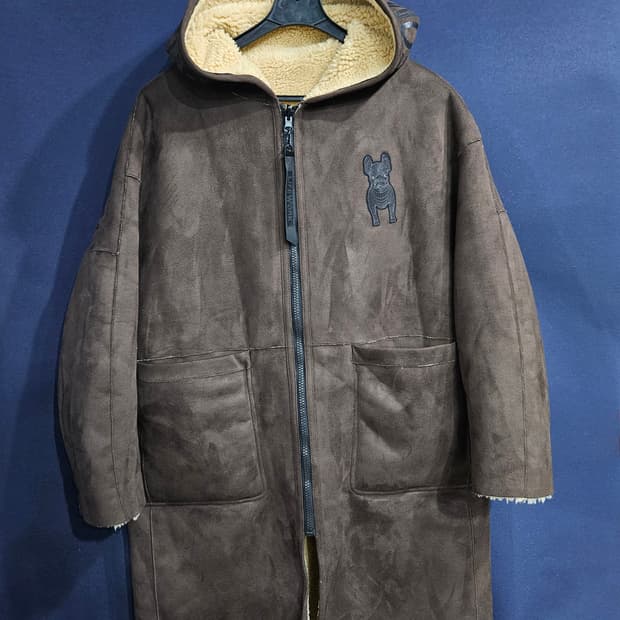 라이프워크 브라운컬러 남성 오버핏 105 양면 롱무스탕 