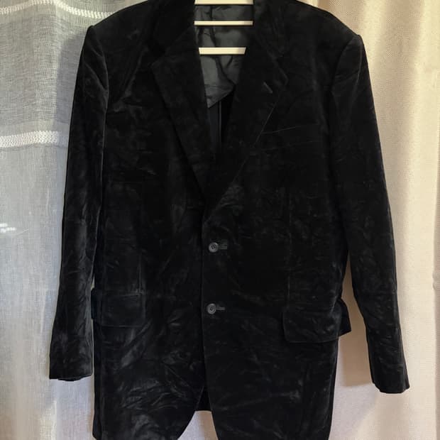 빈티지 스웨이드 벨벳 블레이저