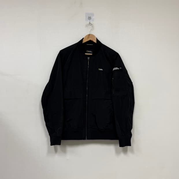 내셔널지오그래픽 블랙 봄버자켓L